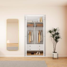 Closet Organizer System with Drawers,Walk in Closet Organizers and Storage, Wardrobe Closet with Closet Shelves