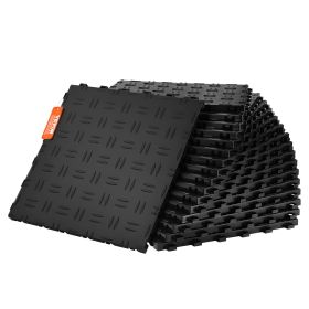 VEVOR Garage Tiles Interlocking, 12 x 12 x 0.53 inch 50 Pack Garage Floor Covering Tiles, Non-Slip Double-Sided Texture Garage Flooring Tiles