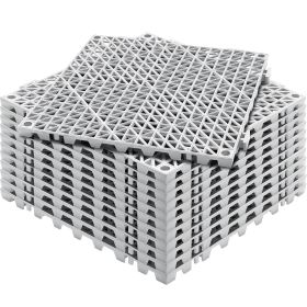 VEVOR Modular Interlocking Cushion, 12 Pack 12" x 12" Splicing Drainage Mats, PVC Interlocking Drainage Floor Tiles